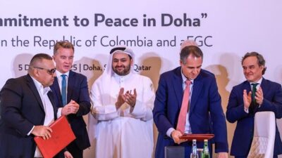 Katar Devleti, Kolombiya Hükümeti ile Öz-İlan EGC Grubu arasında, Doha’da