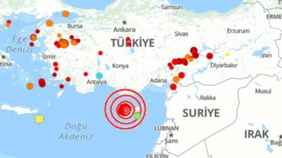 Boğaziçi Üniversitesi Kandilli Rasathanesi ve Deprem Araştırma Enstitüsü (KRDAE) verilerine