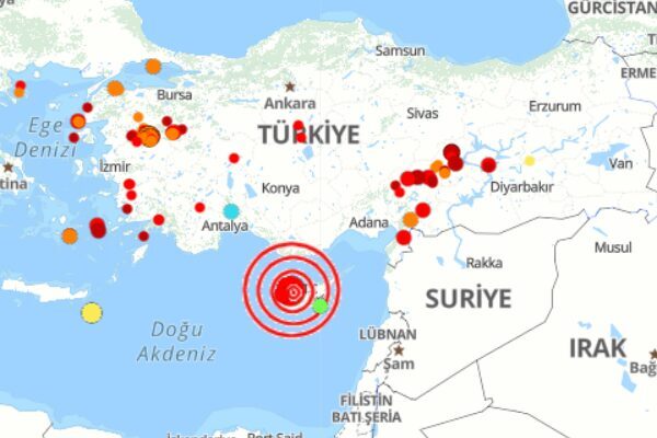 Kıbrıs Rum Kesimi’nde deprem Boğaziçi Üniversitesi Kandilli Rasathanesi ve Deprem Araştırma Enstitüsü (KRDAE) verilerine