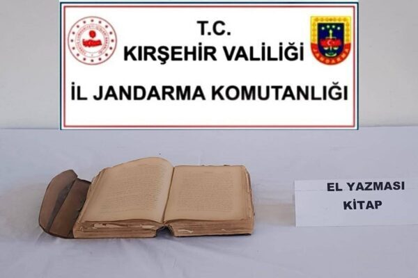 Kırşehir’de Osmanlı dönemine ait tarihi eser ele geçirildi Kırşehir İl Jandarma Komutanlığı İstihbarat Şube Müdürlüğü ve Akpınar İlçe