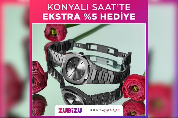 Konyalı Saat’te ZUBİZU koduyla yüzde 5 hediye fırsatı Sadakat programı uygulaması ZUBİZU, Türkiye’nin köklü markalarından Konyalı Saat’ten online