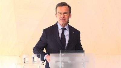 İsveç Başbakanı Ulf Kristersson, “Gönüllüler Koalisyonu Liderler Zirvesi'nin bir toplantısına katıldı.