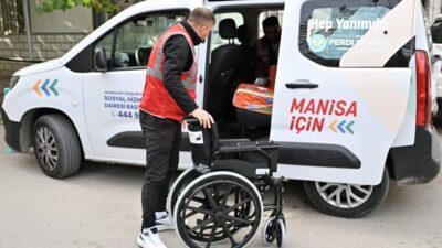 Büyükşehir Belediyesi tarafından engelli vatandaşlara hasta yatağı, akülü tekerlekli sandalye,