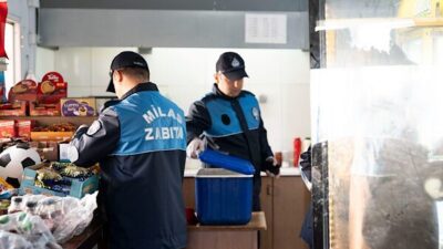 Milas Belediyesi Zabıta ekipleri, öğrencilerin sağlıklı ve güvenli ürünlere ulaşmasını