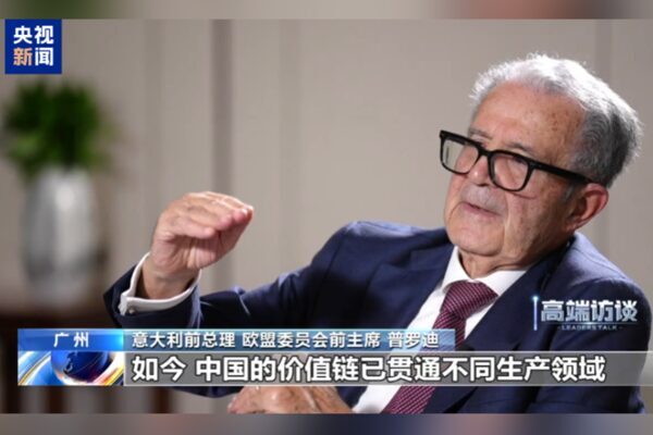 Eski İtalya Başbakanı ve eski Avrupa Komisyonu Başkanı Romano Prodi, Çin’in