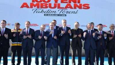 Samsun Büyükşehir Belediyesi tarafından kente kazandırılan 100 yeni ambulans düzenlenen