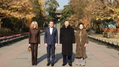 Çin Cumhurbaşkanı Xi Jinping ve eşi Peng Liyuan, Fransa Cumhurbaşkanı